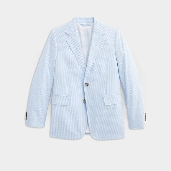 NEW with TAGS Vineyard Vines Bayside Blue Seersucker Blazer (size 16) - Picture 1 of 12